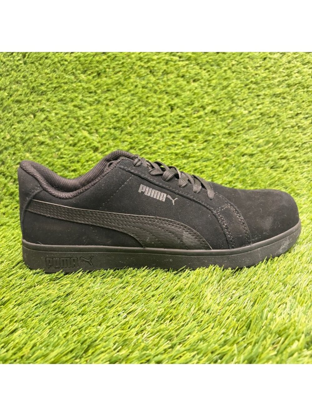 Puma Iconic Suede Low Mens Size 8 Black Composite Toe Safety Working Shoes